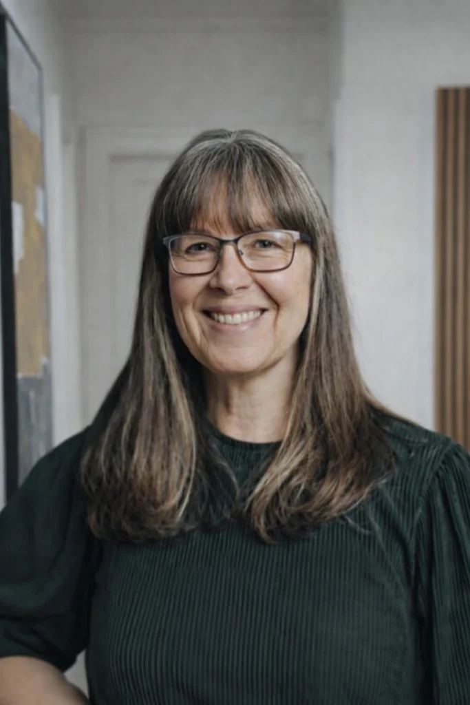 Birgitte Pedersen, som smiler til kameraret